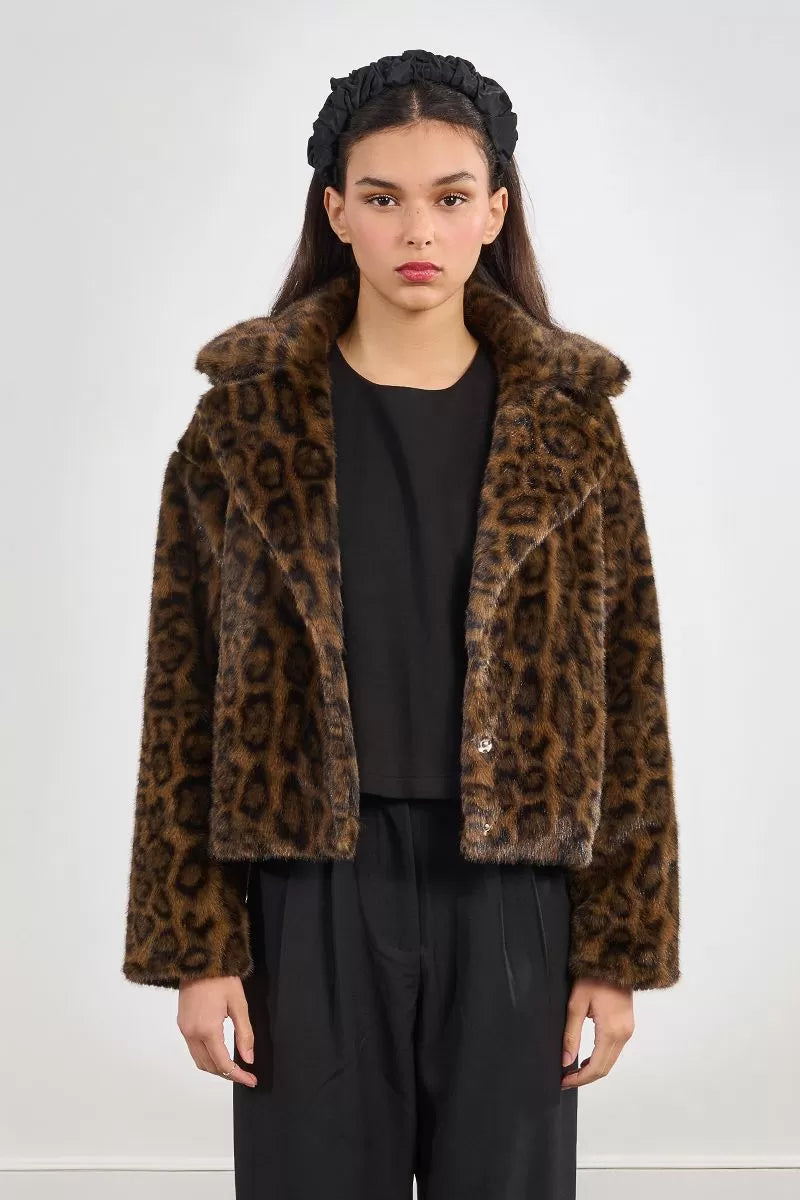 Leopard Faux Fur Jacket Molly Bracken