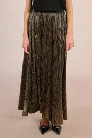 Long Pleated Iridescent Skirt Molly Bracken