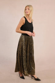 Long Pleated Iridescent Skirt Molly Bracken