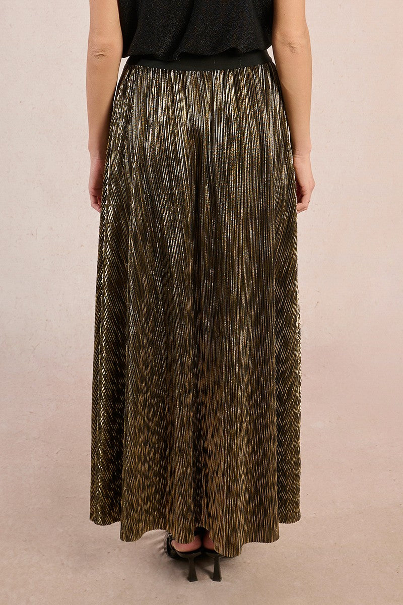 Long Pleated Iridescent Skirt Molly Bracken