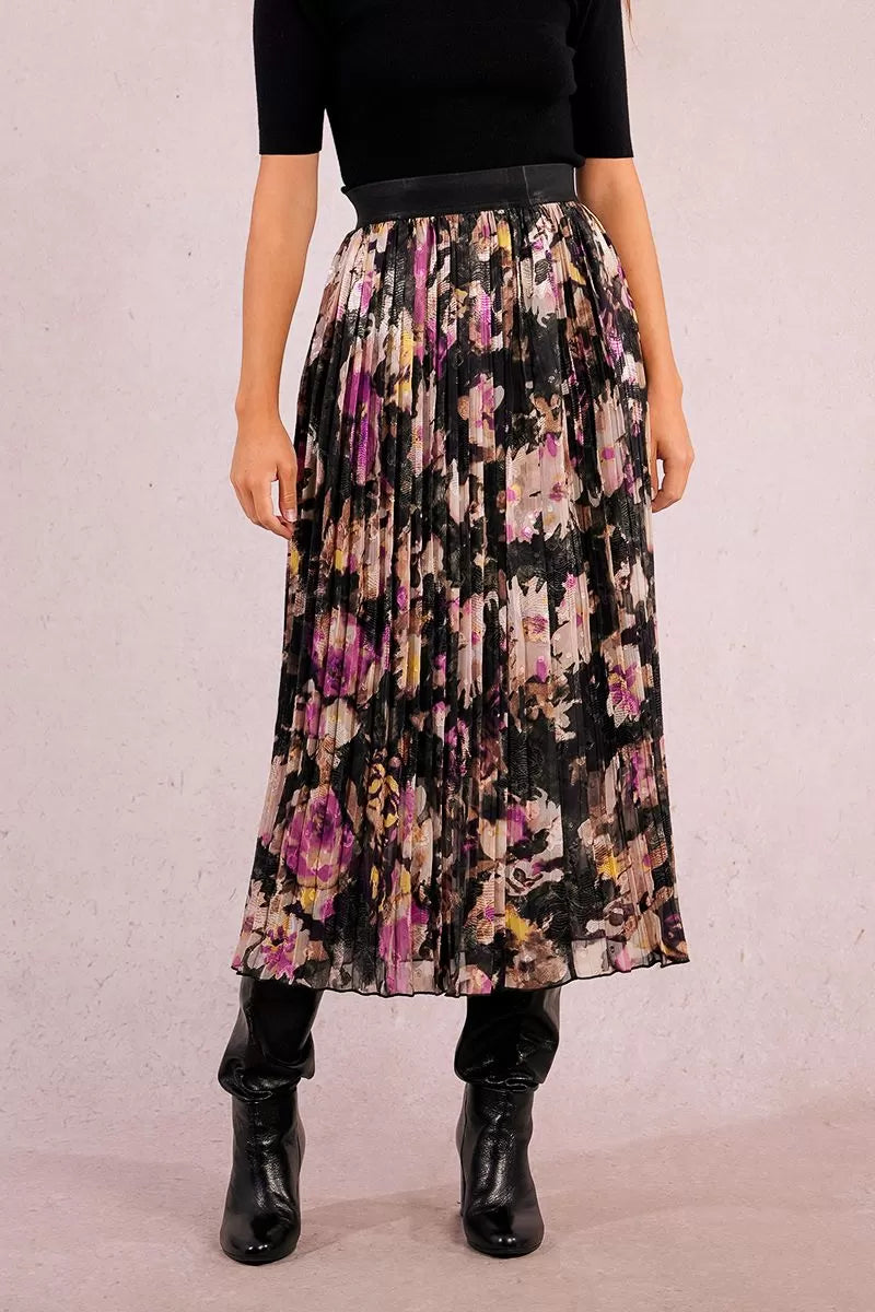Printed Pleated Skirt Molly Bracken