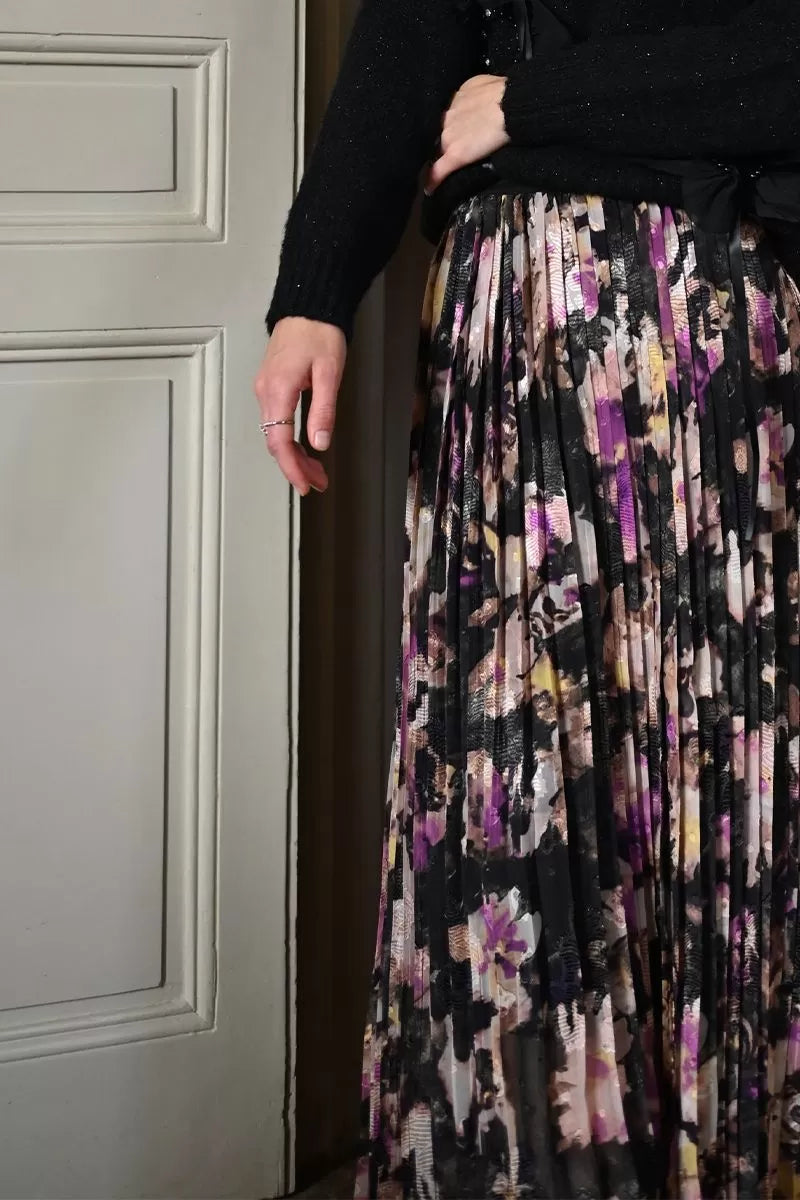 Printed Pleated Skirt Molly Bracken