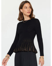 Margaux Pleated Hem Sweater Current Air