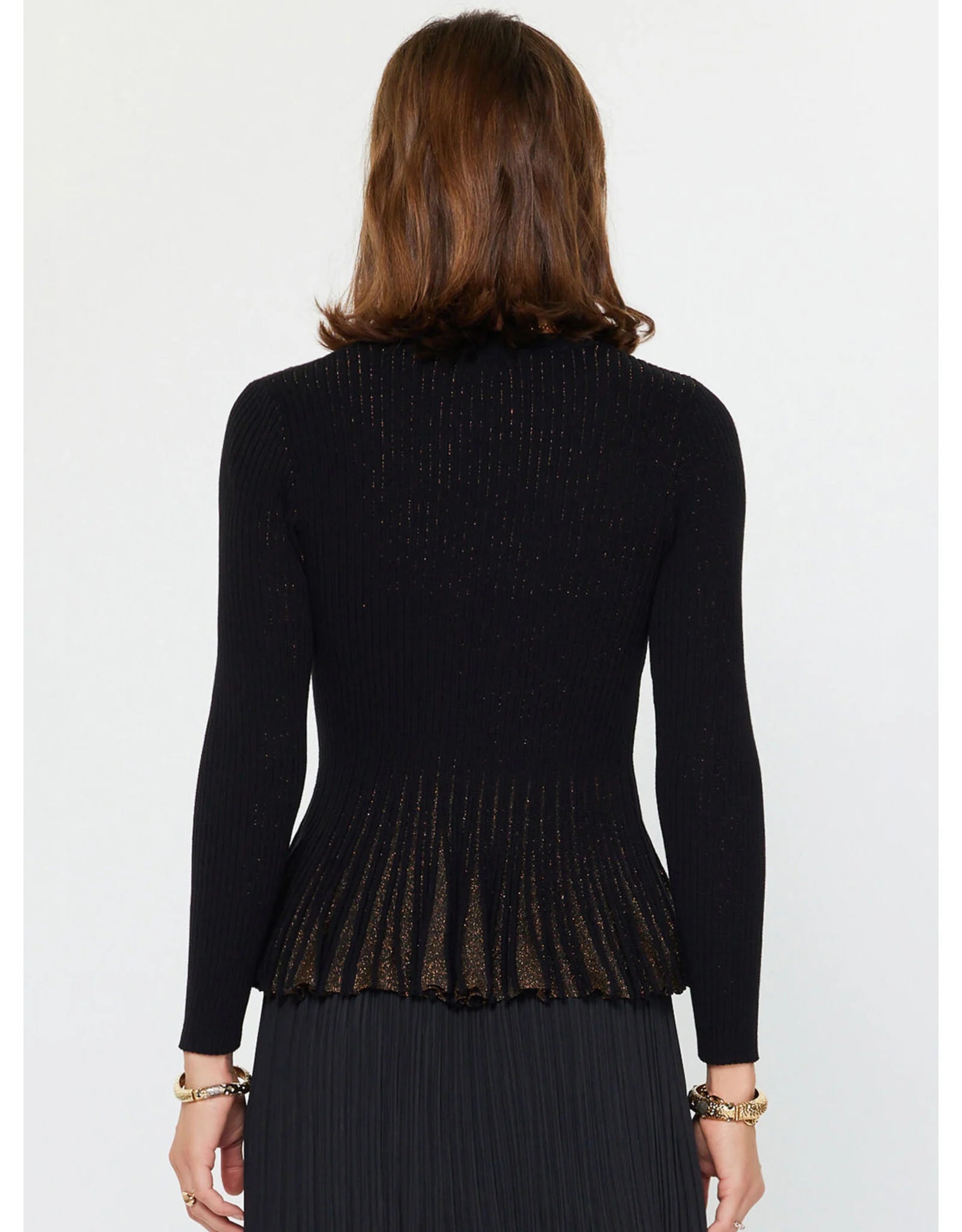 Margaux Pleated Hem Sweater Current Air