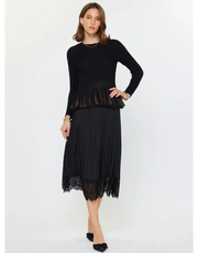 Margaux Pleated Hem Sweater Current Air