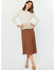 Margaux Pleated Hem Sweater Current Air
