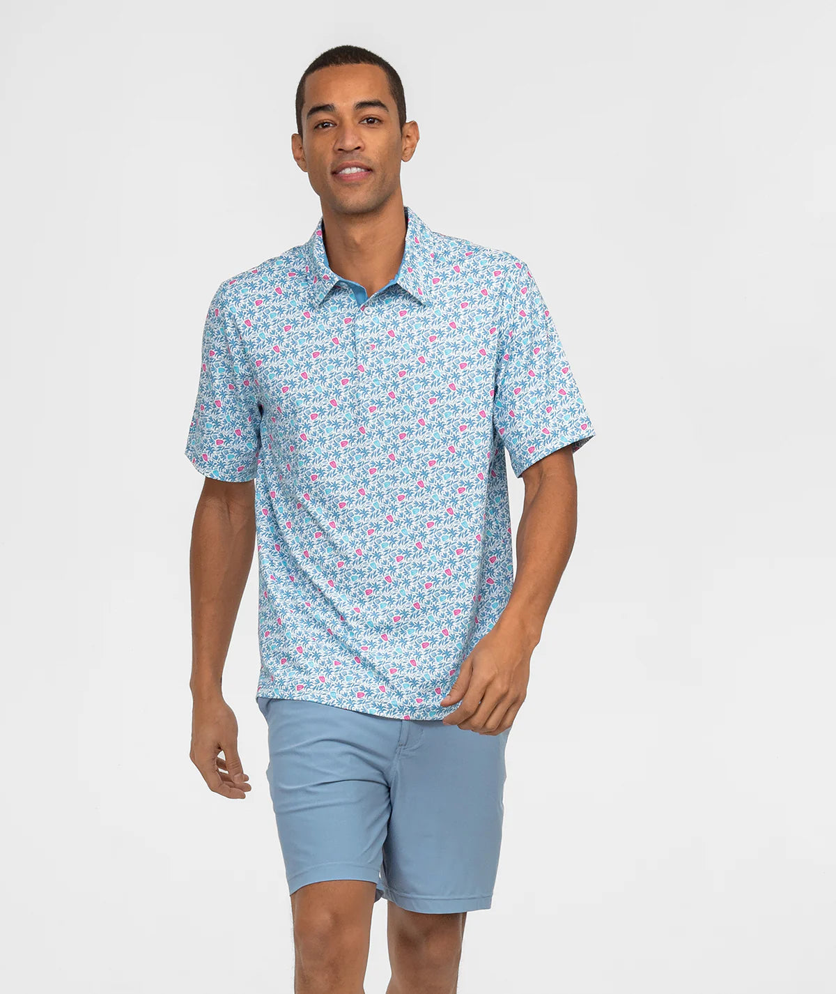 Men's Petal Press Printed Polo | Southern Shirt Co. Southern Shirt Co.