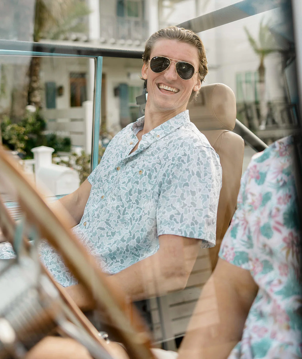 Men's Hooked On Camo Baja Short Sleeve Shirt | Southern Shirt Co. Southern Shirt Co.