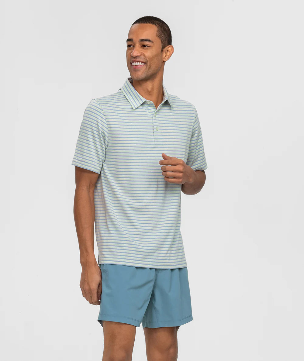 Men's Cahaba Heather Stripe Polo | Southern Shirt Co. Southern Shirt Co.