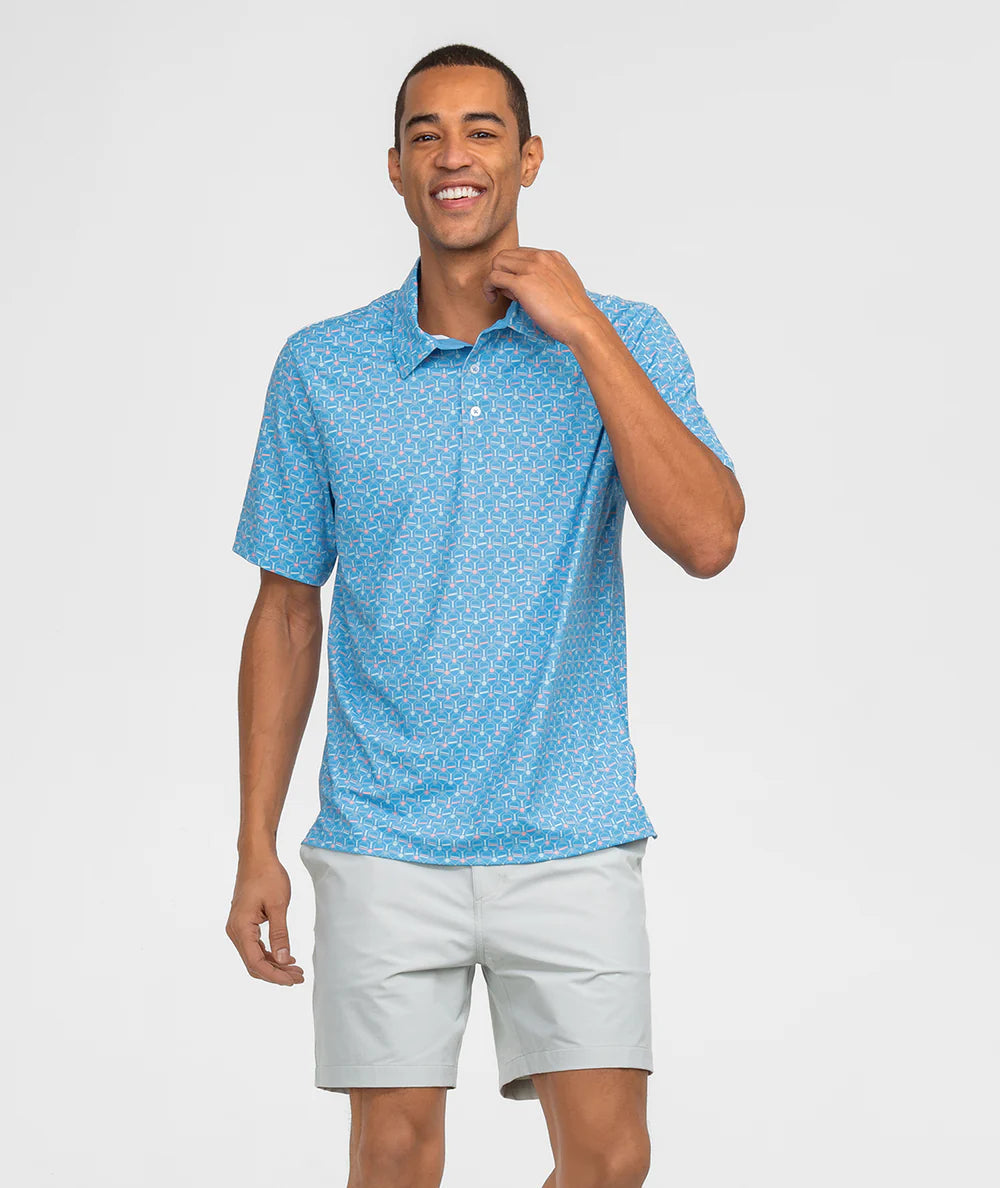 Men's Net Gains Printed Polo | Southern Shirt Co. Southern Shirt Co.
