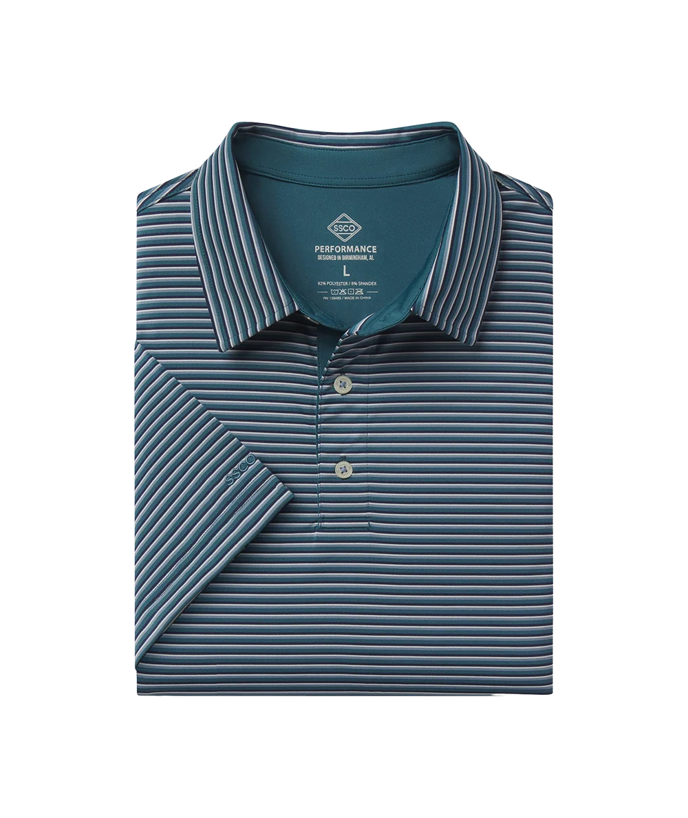 Men's Crestline Stripe Polo | Southern Shirt Co. Southern Shirt Co.