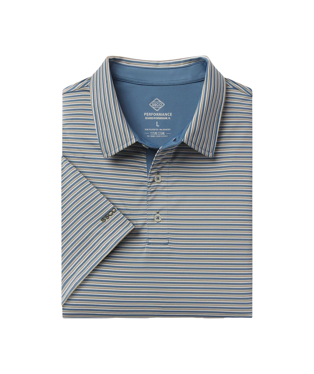 Men's Crestline Stripe Polo | Southern Shirt Co. Southern Shirt Co.