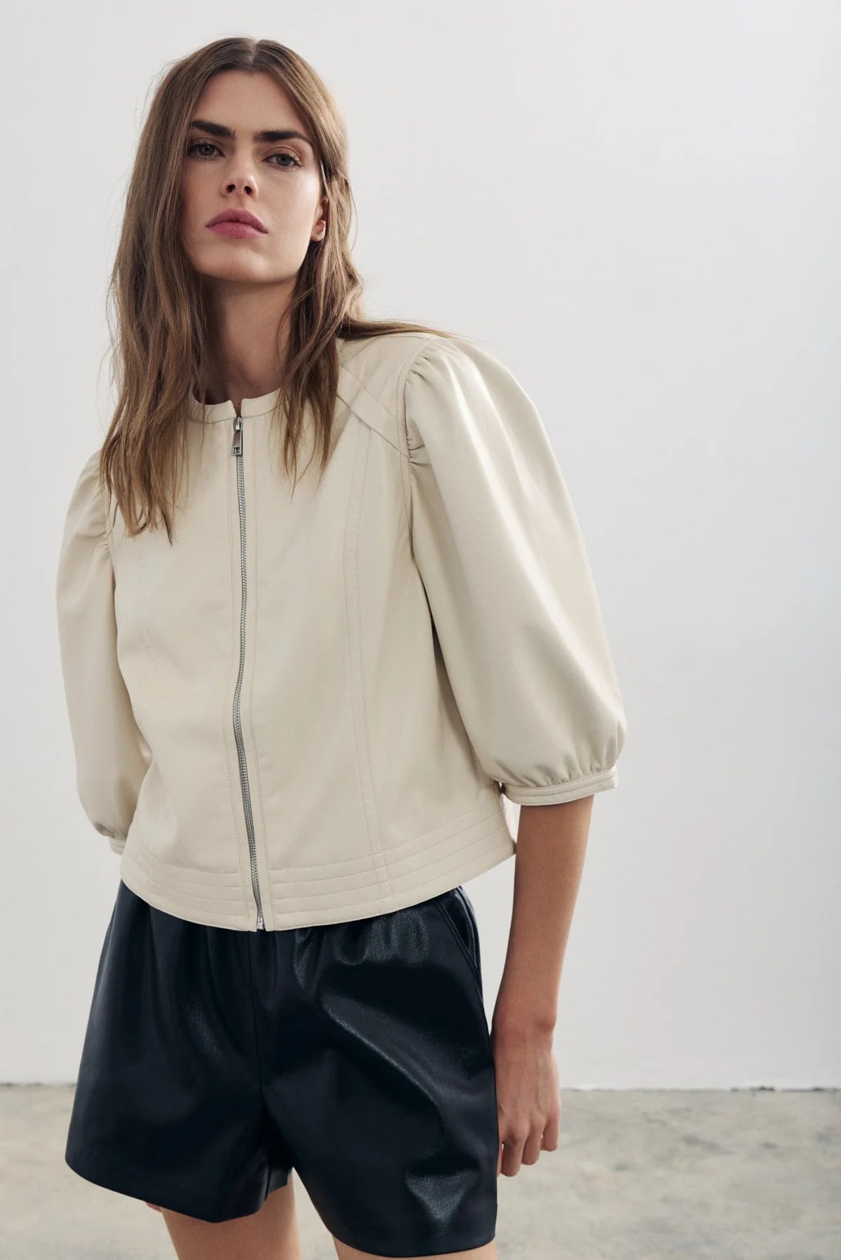 Lilo Leather Short Sleeve Jacket Melissa Nepton
