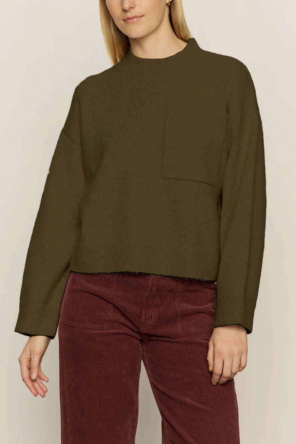 One Pocket Crew Sweater Sanctuary