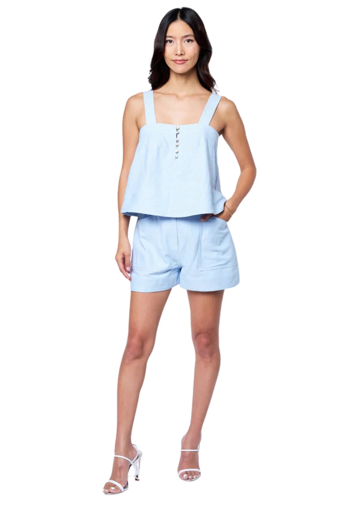 Susana Topstiched Shorts Ciebon