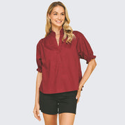 Balloon Sleeve Blouse Top Pinch