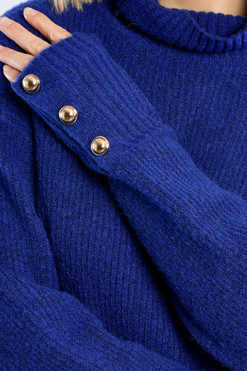 Gold Sleeve Detail Sweater Molly Bracken