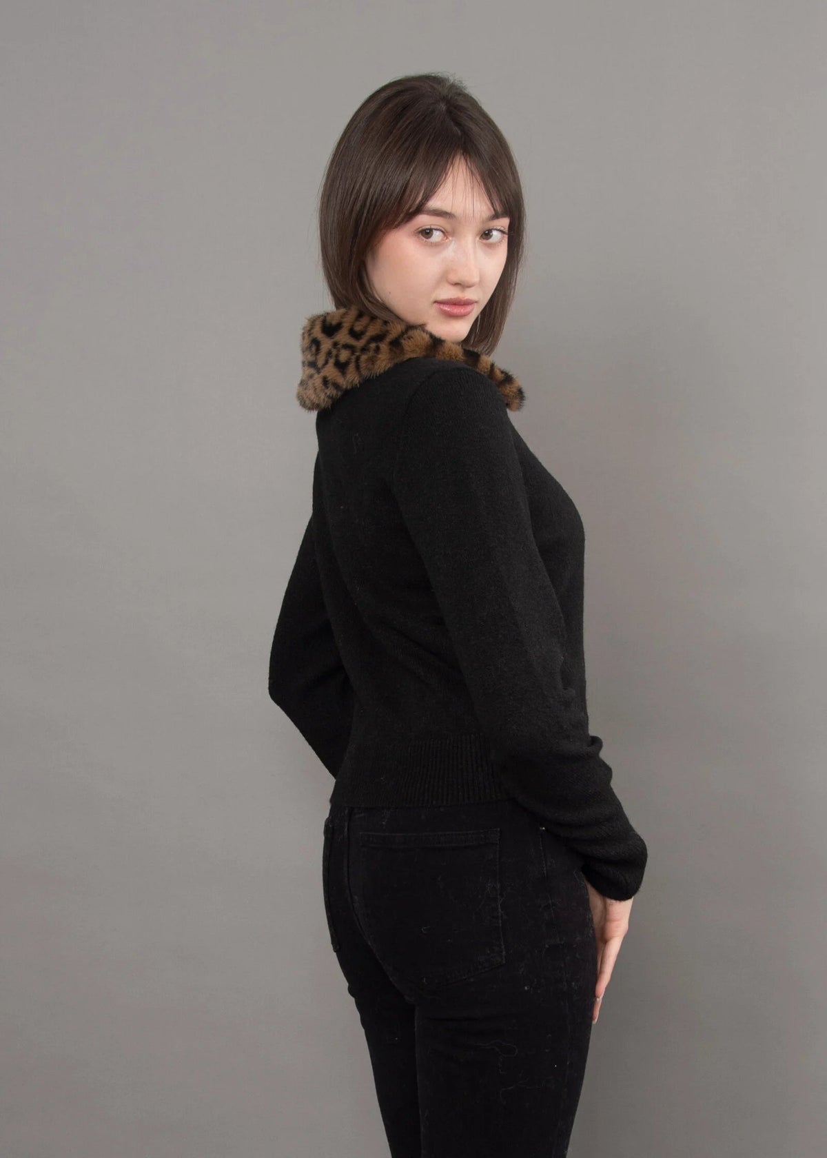 Atalanta Leopard Collar Cardigan RD Style