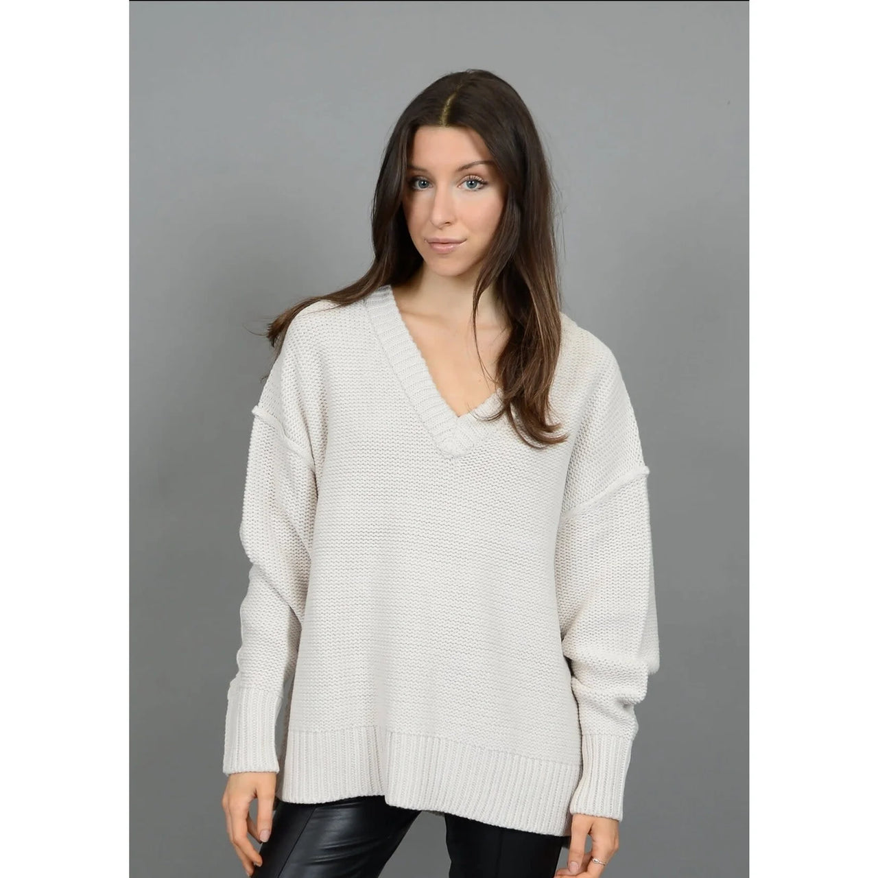 Zvona Longsleeve V-Neck Sweater