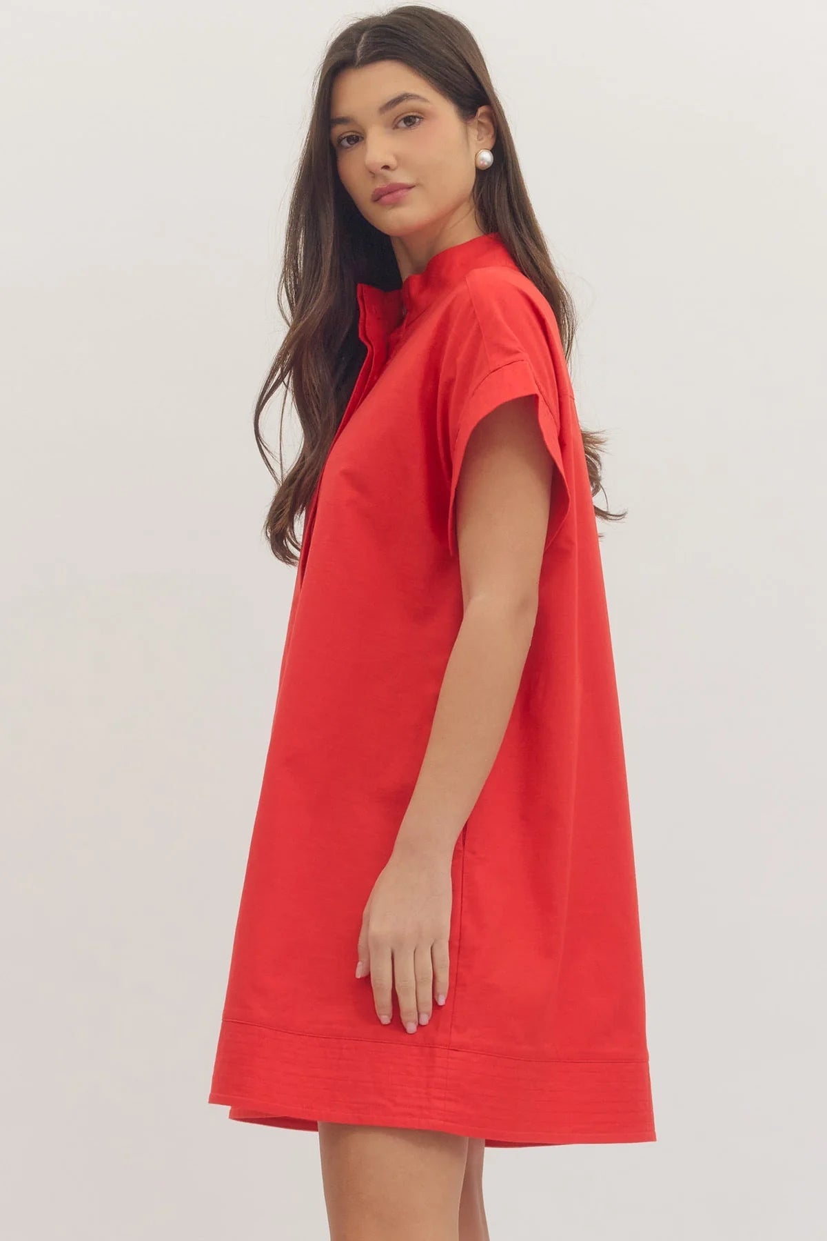 Red Hot Summer Shirt Dress Entro