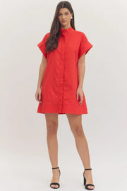 Red Hot Summer Shirt Dress Entro