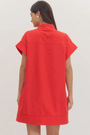 Red Hot Summer Shirt Dress Entro