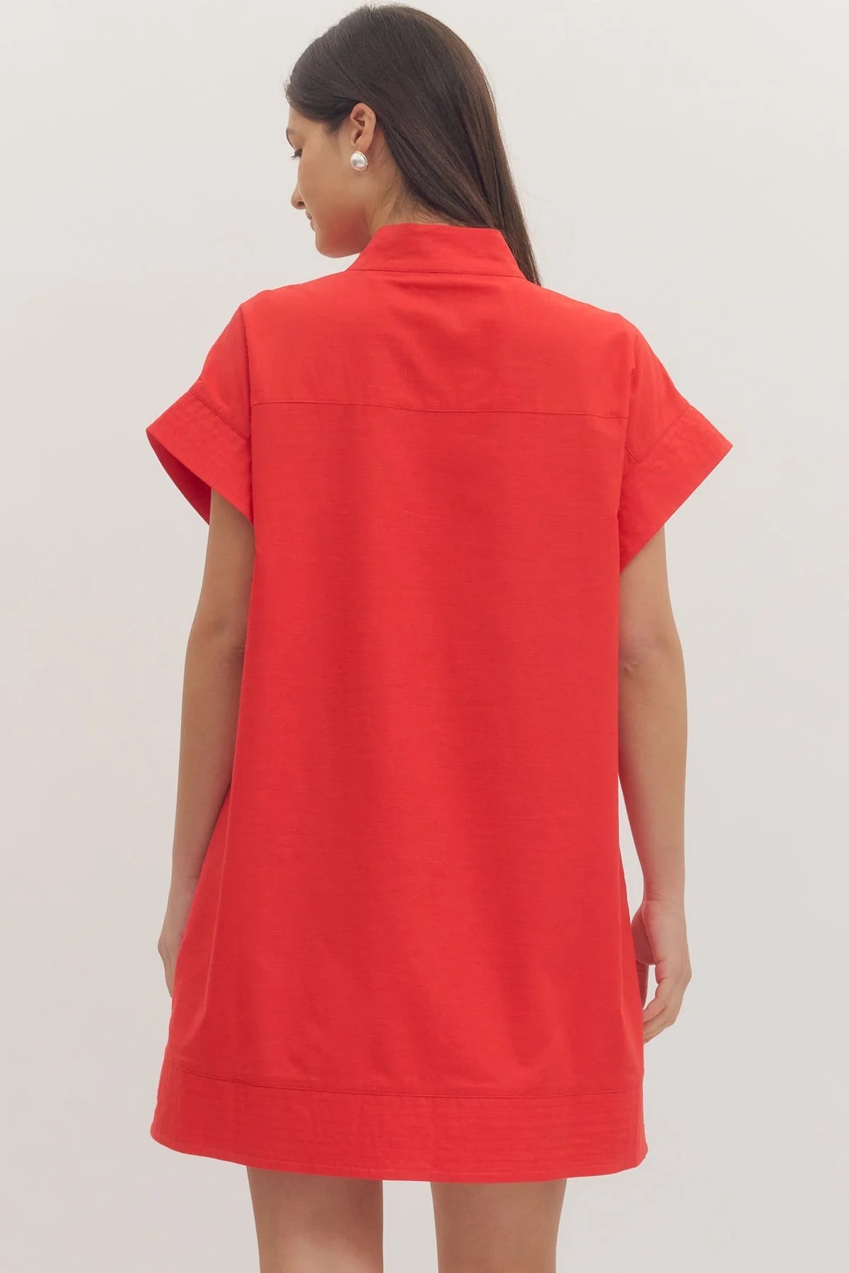 Red Hot Summer Shirt Dress Entro