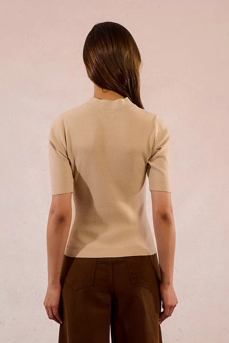 Ribbed Short Sleeve Sweater Molly Bracken