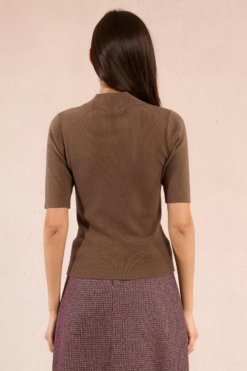 Ribbed Short Sleeve Sweater Molly Bracken