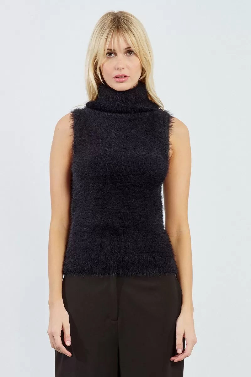 Sleeveless Turtleneck Sweater Molly Bracken