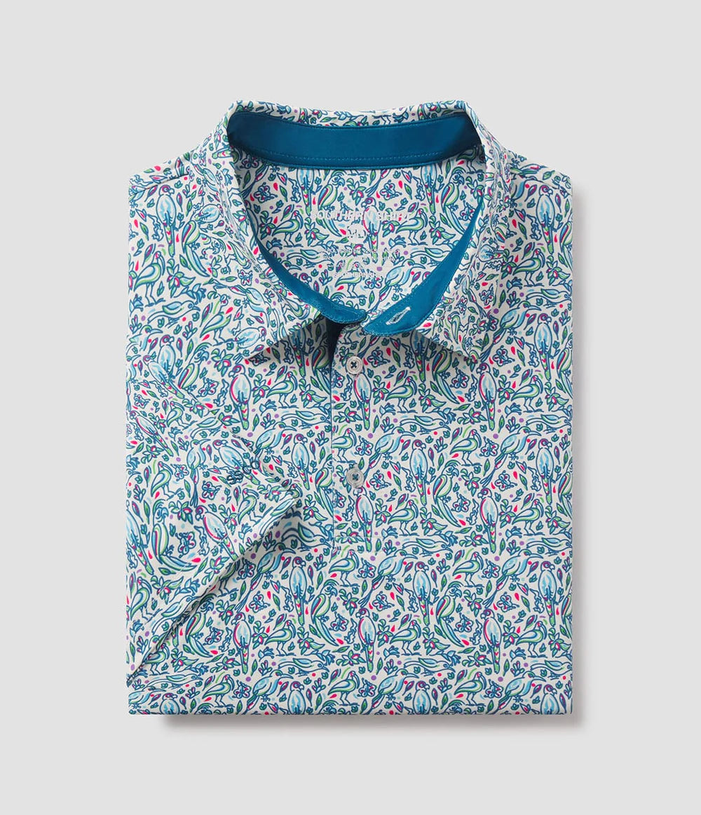 Birds of Paradise Printed Polo | Southern Shirt Co.