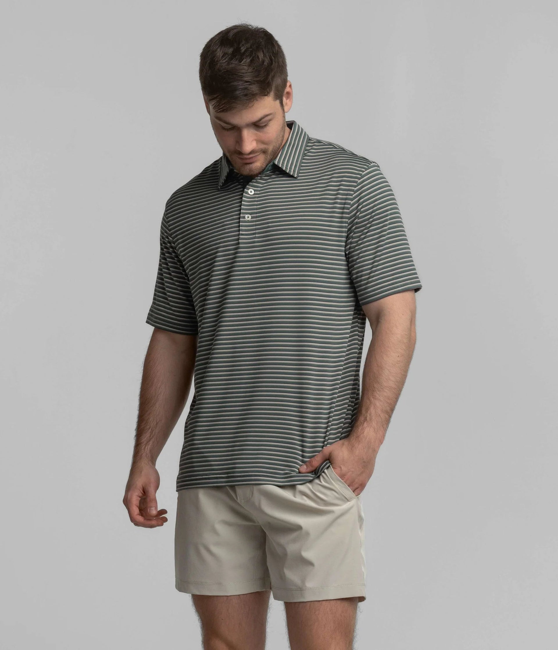 CRESTLINE STRIPE POLO Southern Shirt Co.