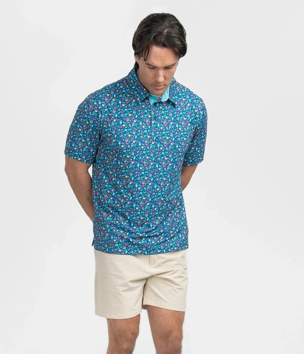 Sunset Sips Printed Polo | Southern Shirt Co.