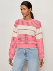 Sporty Openwork Popover Sweater Sanctuary