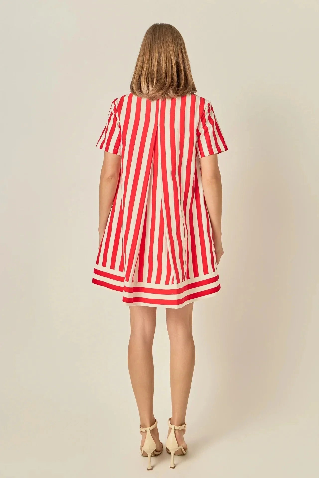 Striped Mini Shirt Dress English Factory