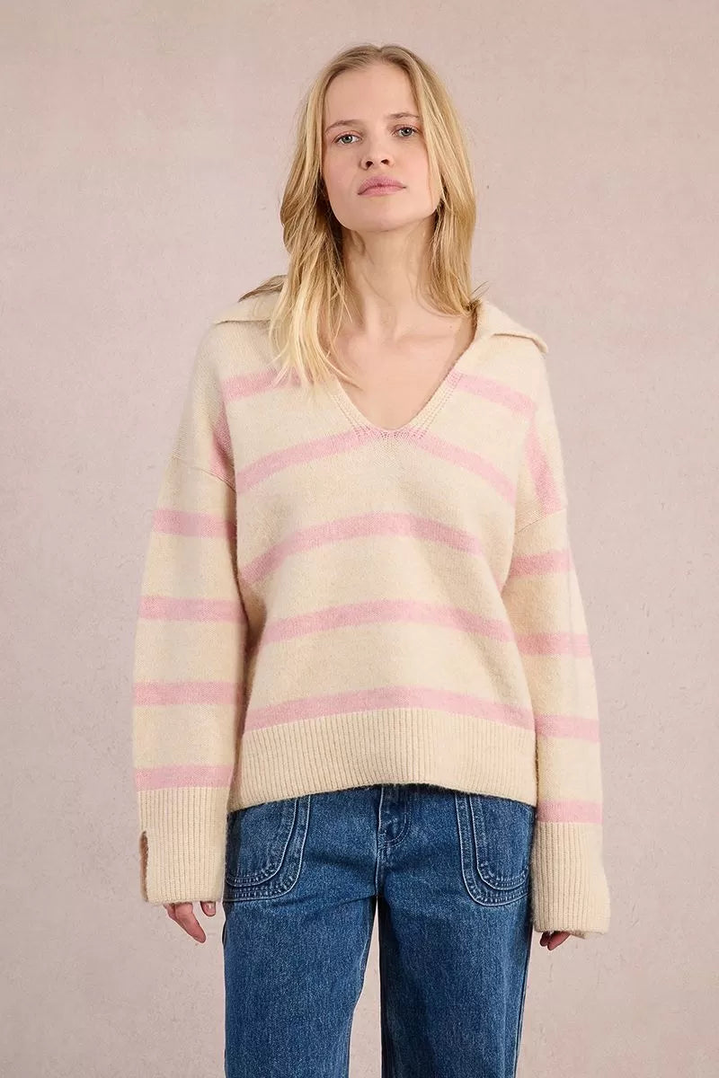 Striped Polo Sweater Molly Bracken