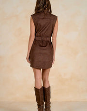 Sleeveless Elastic Waist Short Dress Elan