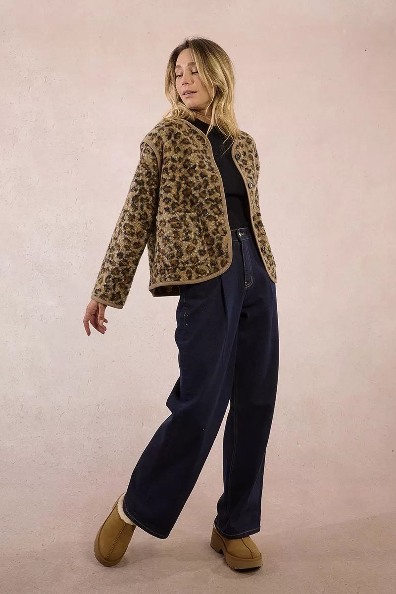 Textured Fur-Effect Jacket Molly Bracken