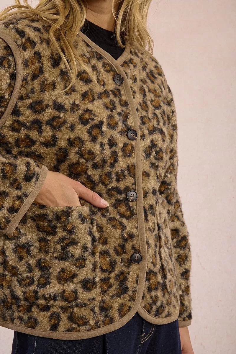 Textured Fur-Effect Jacket Molly Bracken