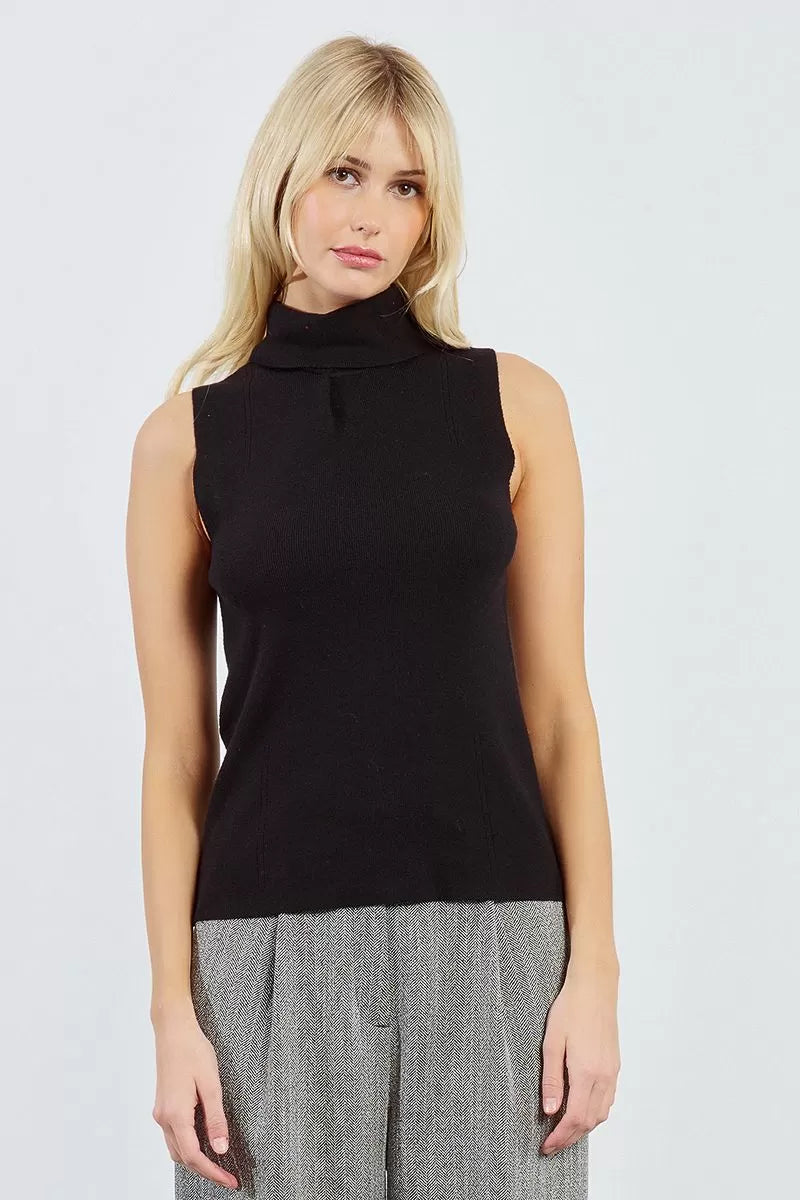 Sleeveless Turtleneck Sweater Molly Bracken