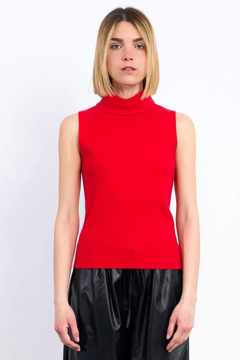 Sleeveless Turtleneck Sweater Molly Bracken