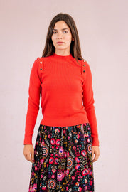Studded Shoulder Pad Sweater Molly Bracken