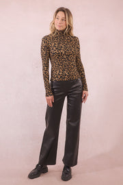 Leopard Turtleneck Sweater Molly Bracken