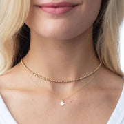 17" Choker Beaded Necklace - Classic Gold 3mm | enewton enewton