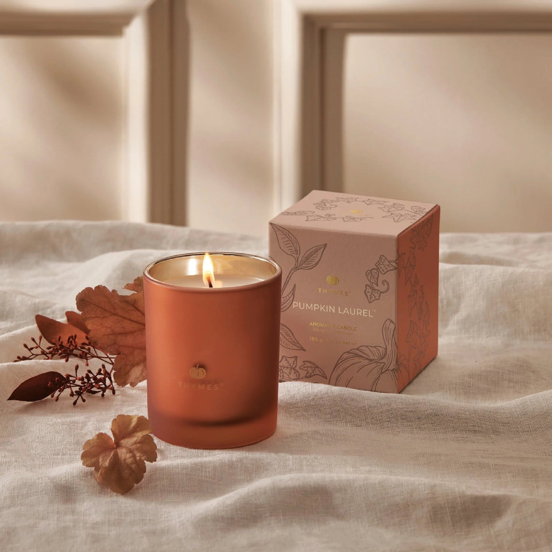 Pumpkin Laurel Aromatic Candle 6.5oz | Thymes Thymes