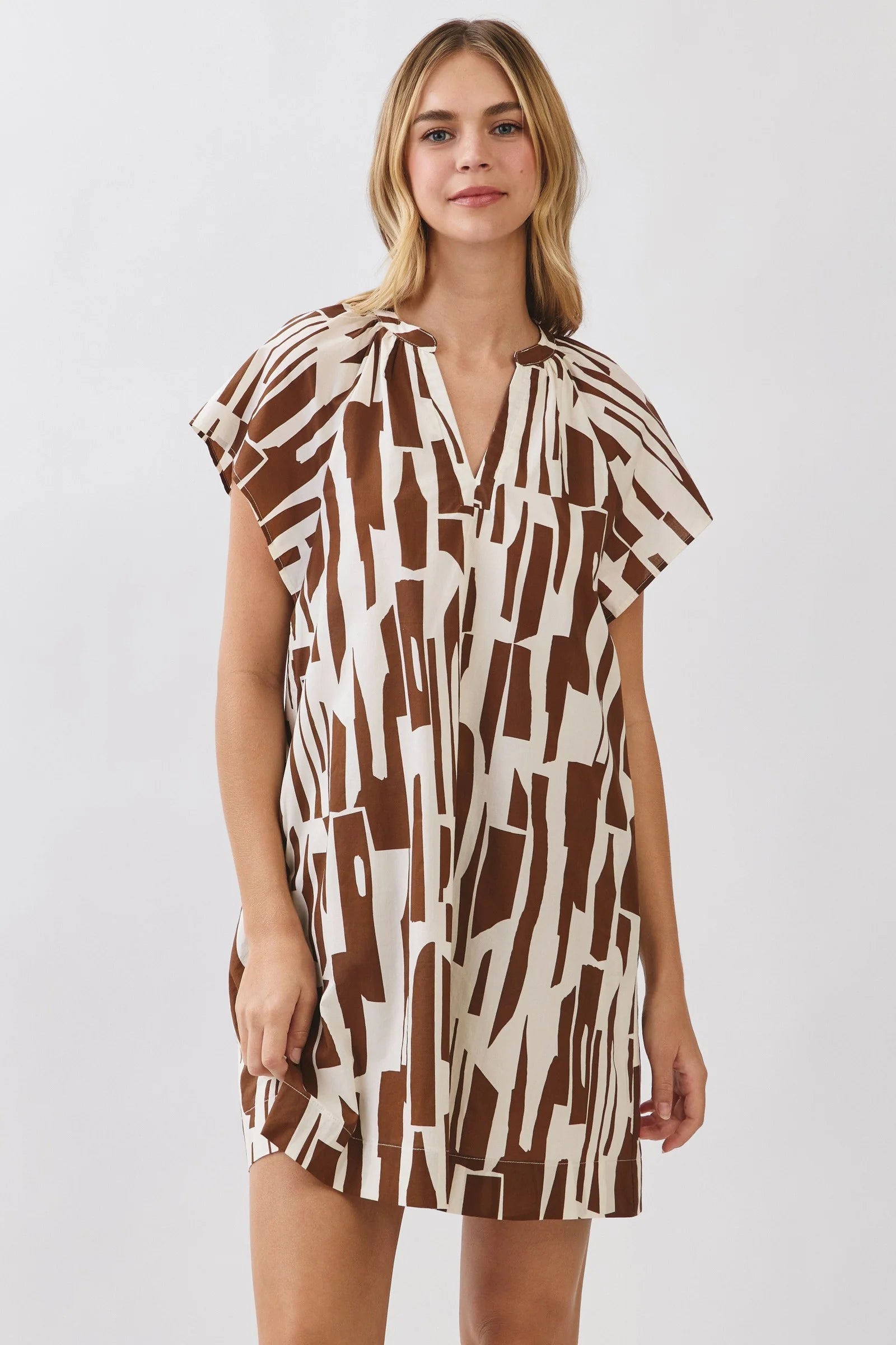 V-Neck Tunic Mini Dress Pinch