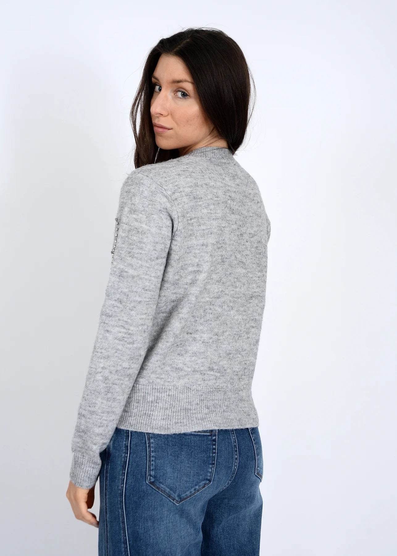 Ginevra Rhinestone Bow Sweater RD Style