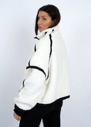 Jill Contrast Trim Half-Zip Pullover RD Style