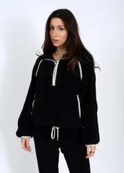 Glinda Half-Zip Whipstitch Pullover RD Style