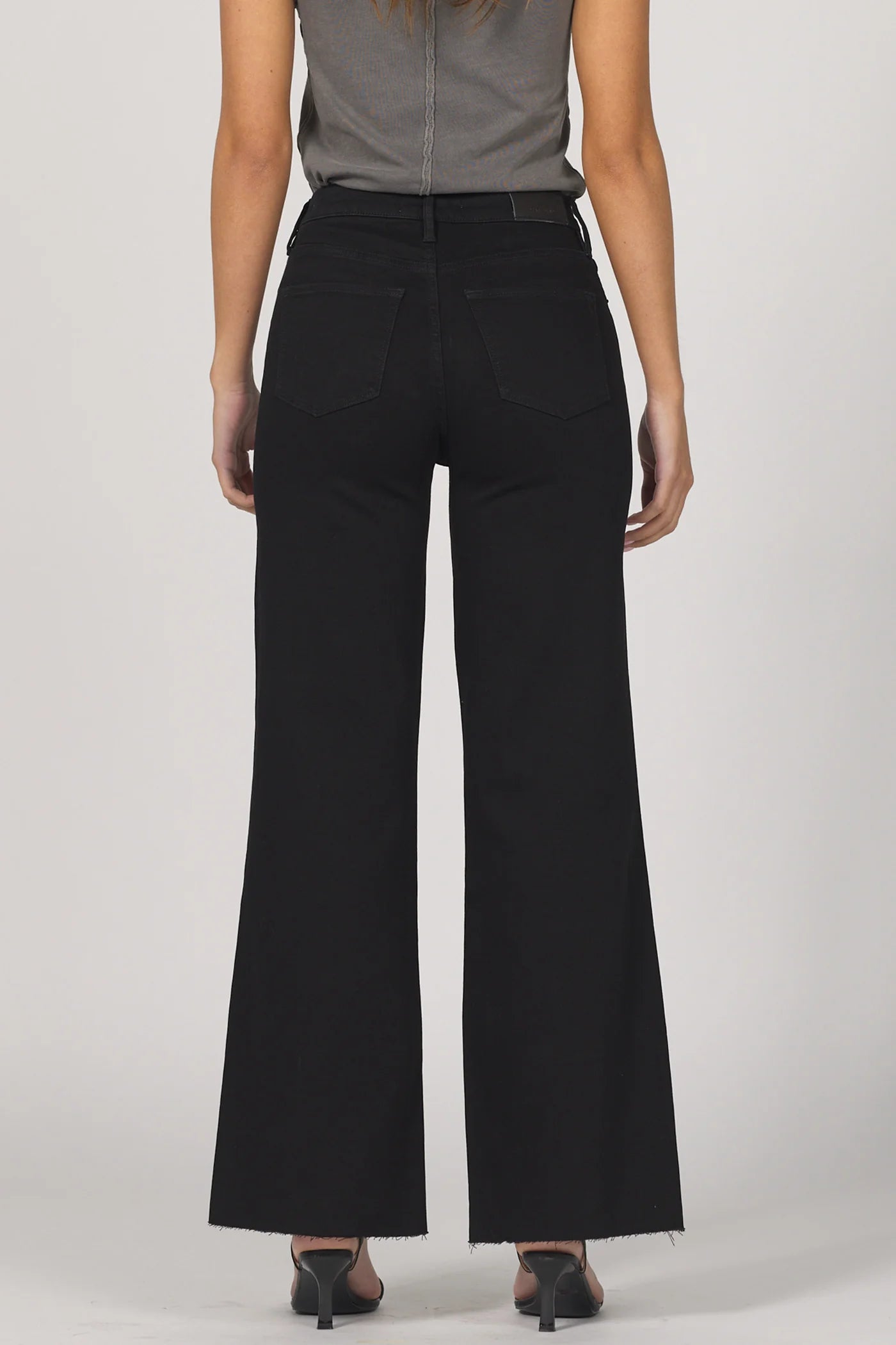 Fiona Wide Leg Jeans- Black Arrow Dear John